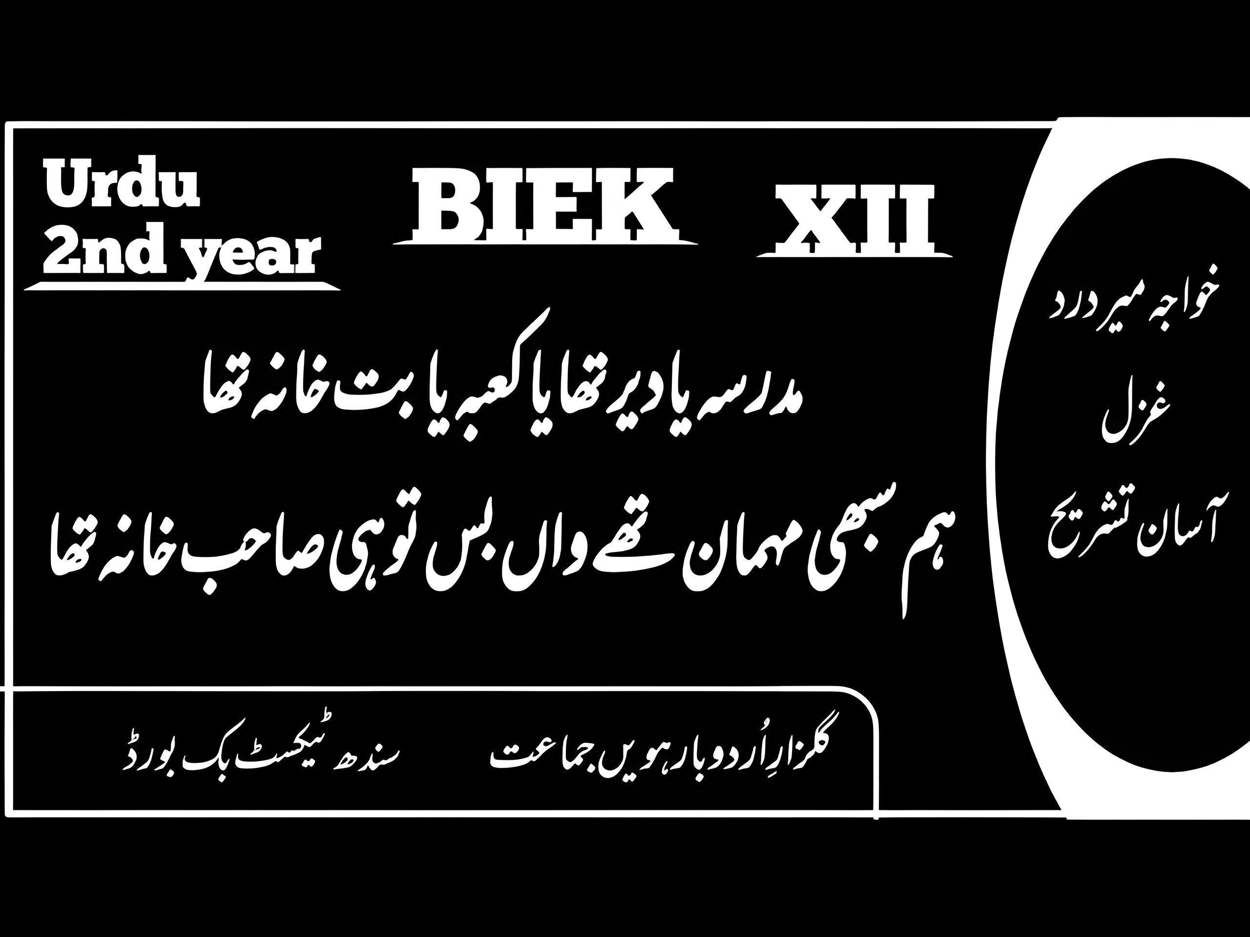 Madrasa Ya dair Tha Khuwaja Mir Dard Ghazal Tashreeh